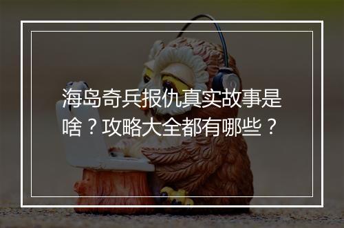 海岛奇兵报仇真实故事是啥？攻略大全都有哪些？