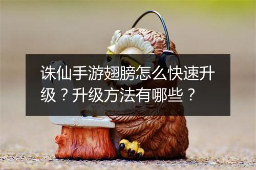 诛仙手游翅膀怎么快速升级？升级方法有哪些？
