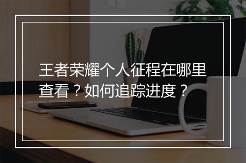 王者荣耀个人征程在哪里查看？如何追踪进度？