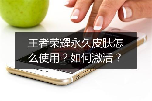 王者荣耀永久皮肤怎么使用？如何激活？