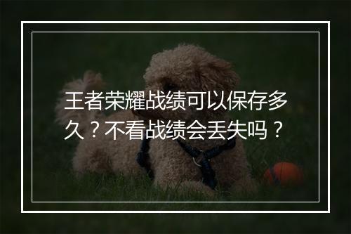 王者荣耀战绩可以保存多久？不看战绩会丢失吗？