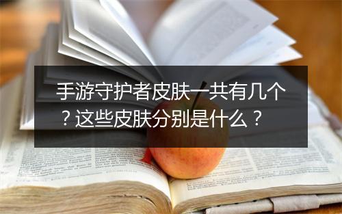 手游守护者皮肤一共有几个？这些皮肤分别是什么？