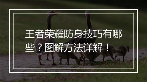 王者荣耀防身技巧有哪些？图解方法详解！