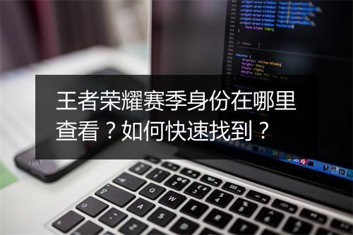 王者荣耀赛季身份在哪里查看？如何快速找到？