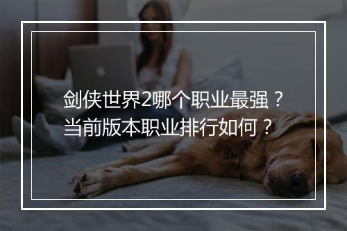 剑侠世界2哪个职业最强？当前版本职业排行如何？