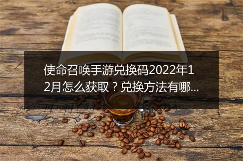 使命召唤手游兑换码2022年12月怎么获取？兑换方法有哪些？
