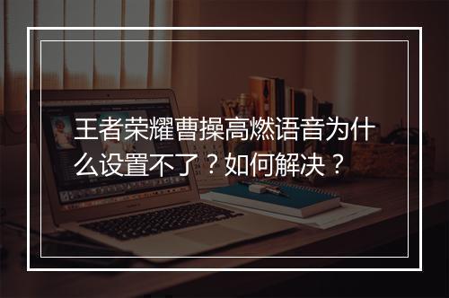 王者荣耀曹操高燃语音为什么设置不了？如何解决？