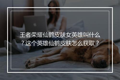 王者荣耀仙鹤皮肤女英雄叫什么？这个英雄仙鹤皮肤怎么获取？