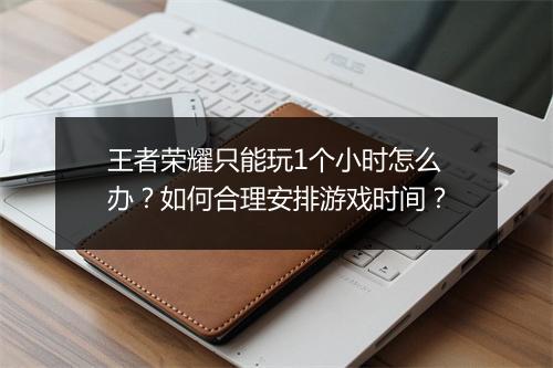 王者荣耀只能玩1个小时怎么办?如何合理安排游戏时间?