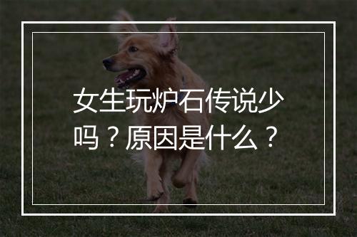 女生玩炉石传说少吗?原因是什么?
