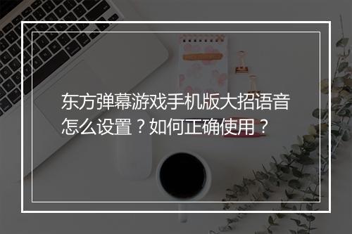 东方弹幕游戏手机版大招语音怎么设置？如何正确使用？