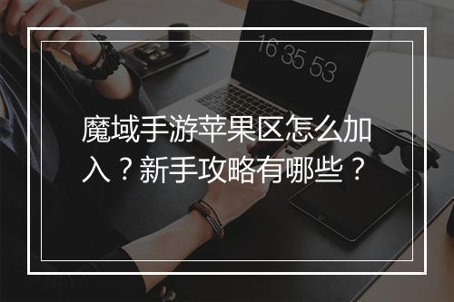 魔域手游苹果区怎么加入？新手攻略有哪些？
