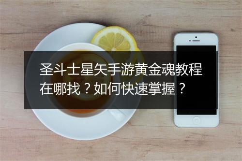 圣斗士星矢手游黄金魂教程在哪找？如何快速掌握？