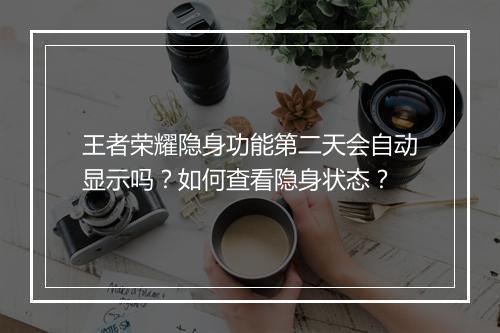 王者荣耀隐身功能第二天会自动显示吗?如何查看隐身状态?
