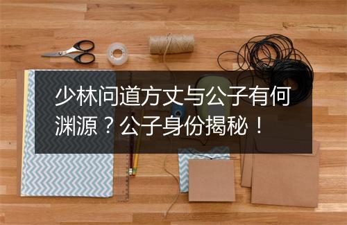 少林问道方丈与公子有何渊源？公子身份揭秘！