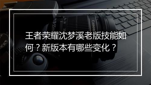 王者荣耀沈梦溪老版技能如何？新版本有哪些变化？