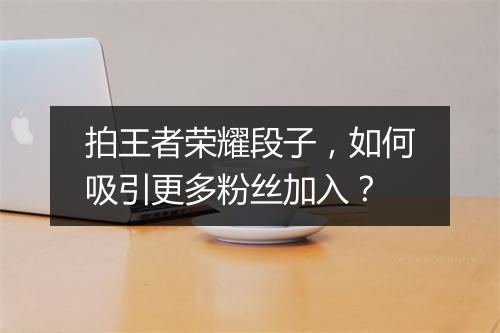 拍王者荣耀段子，如何吸引更多粉丝加入？