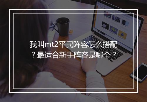 我叫mt2平民阵容怎么搭配？最适合新手阵容是哪个？