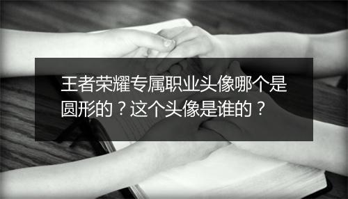 王者荣耀专属职业头像哪个是圆形的？这个头像是谁的？