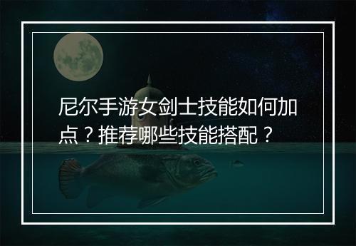 尼尔手游女剑士技能如何加点？推荐哪些技能搭配？