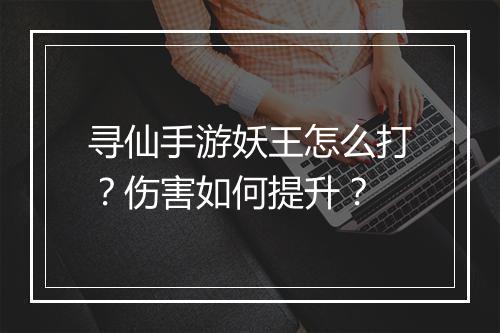 寻仙手游妖王怎么打？伤害如何提升？