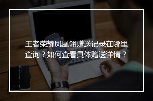 王者荣耀凤凰翎赠送记录在哪里查询？如何查看具体赠送详情？