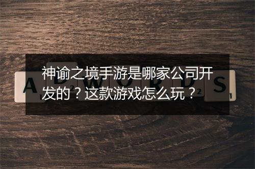 神谕之境手游是哪家公司开发的？这款游戏怎么玩？