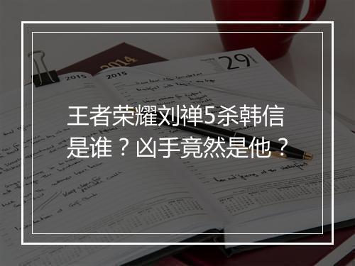 王者荣耀刘禅5杀韩信是谁？凶手竟然是他？