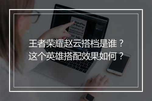 王者荣耀赵云搭档是谁？这个英雄搭配效果如何？