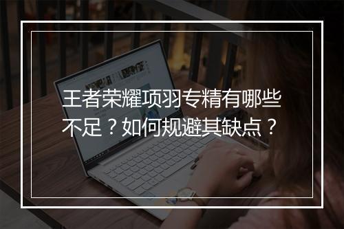王者荣耀项羽专精有哪些不足？如何规避其缺点？