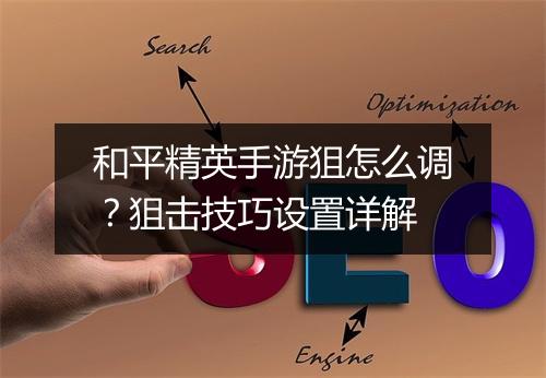 和平精英手游狙怎么调？狙击技巧设置详解