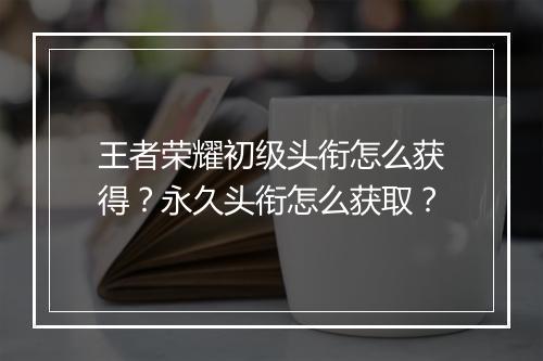 王者荣耀初级头衔怎么获得?永久头衔怎么获取?