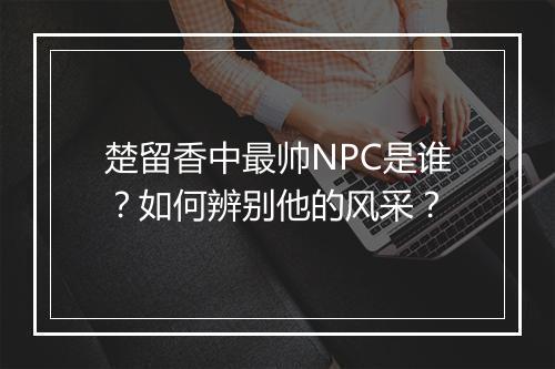 楚留香中最帅NPC是谁?如何辨别他的风采?