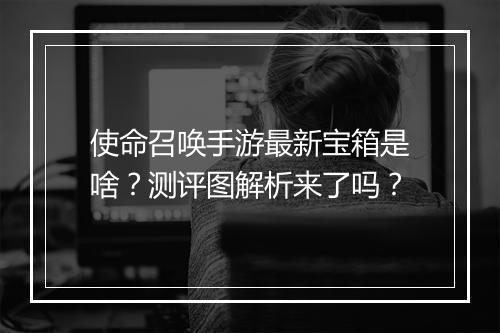 使命召唤手游最新宝箱是啥？测评图解析来了吗？