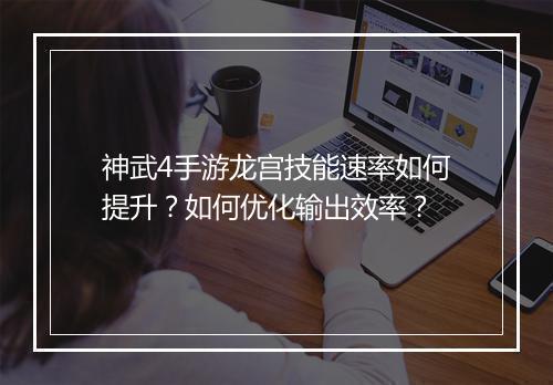 神武4手游龙宫技能速率如何提升？如何优化输出效率？