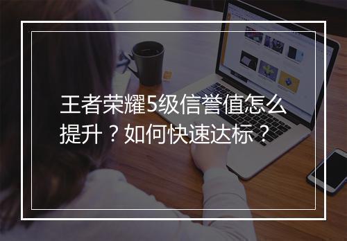 王者荣耀5级信誉值怎么提升？如何快速达标？