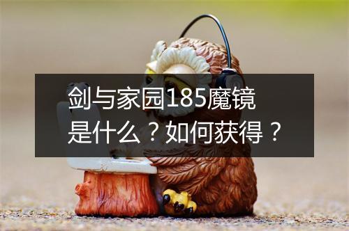 剑与家园185魔镜是什么？如何获得？