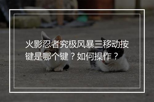火影忍者究极风暴三移动按键是哪个键？如何操作？