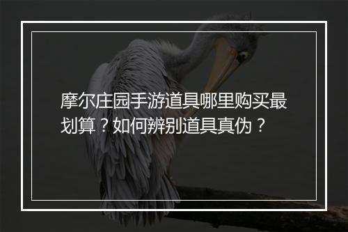 摩尔庄园手游道具哪里购买最划算？如何辨别道具真伪？