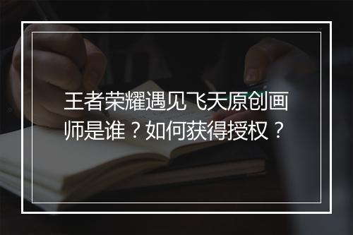 王者荣耀遇见飞天原创画师是谁？如何获得授权？