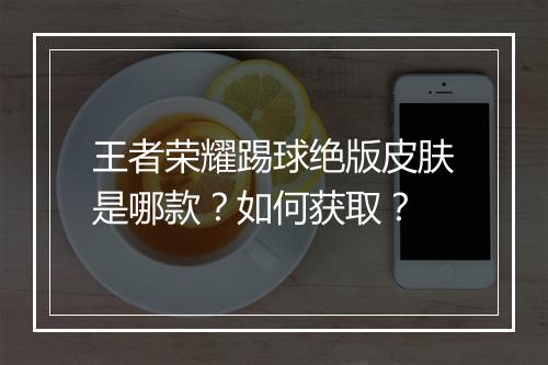 王者荣耀踢球绝版皮肤是哪款？如何获取？