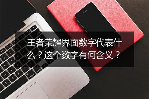 王者荣耀界面数字代表什么？这个数字有何含义？