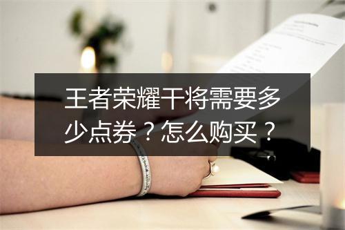 王者荣耀干将需要多少点券？怎么购买？