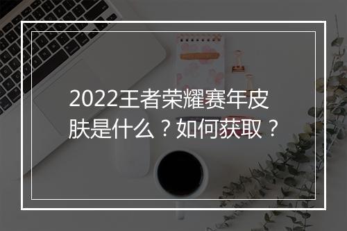 2022王者荣耀赛年皮肤是什么？如何获取？