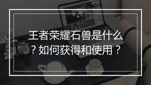 王者荣耀石兽是什么？如何获得和使用？