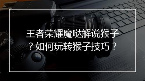 王者荣耀魔哒解说猴子？如何玩转猴子技巧？