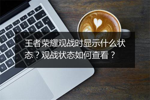 王者荣耀观战时显示什么状态？观战状态如何查看？