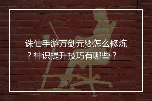 诛仙手游万剑元婴怎么修炼？神识提升技巧有哪些？