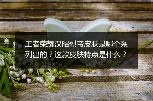 王者荣耀汉昭烈帝皮肤是哪个系列出的？这款皮肤特点是什么？