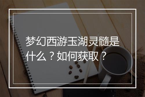 梦幻西游玉湖灵髓是什么？如何获取？
